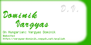 dominik vargyas business card